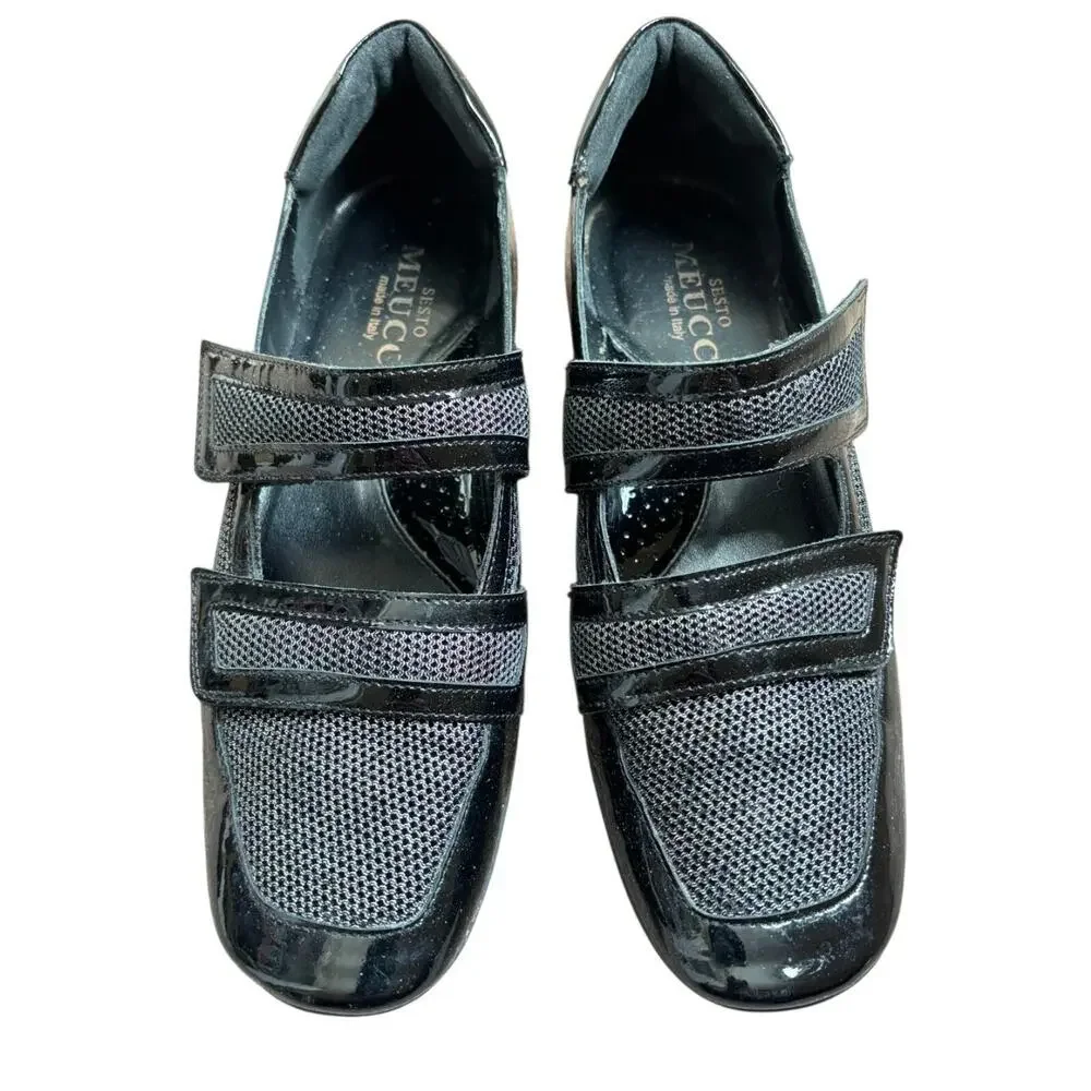 Sesto Meucci Gyan Women's Patent Leather/Mesh Mary Jane Sneakers Size 6 Shoes - Picture 3 of 7